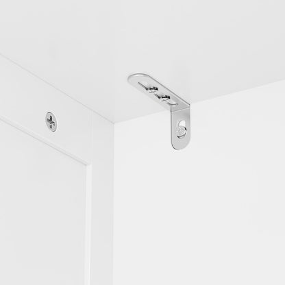 Armoire de rangement pour cuisine, armoire de rangement de salle de bain autoportante avec 2 portes et tiroirs