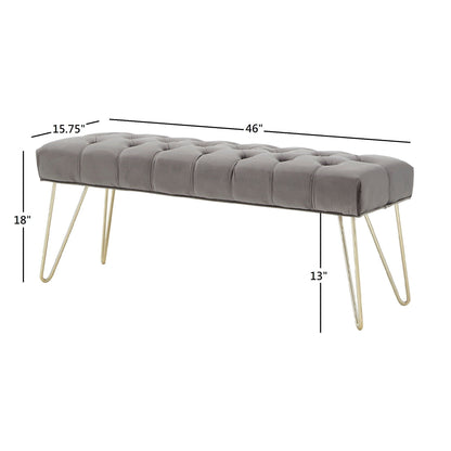 Klaus Velvet Tufted Bench by iNSPIRE Q Bold