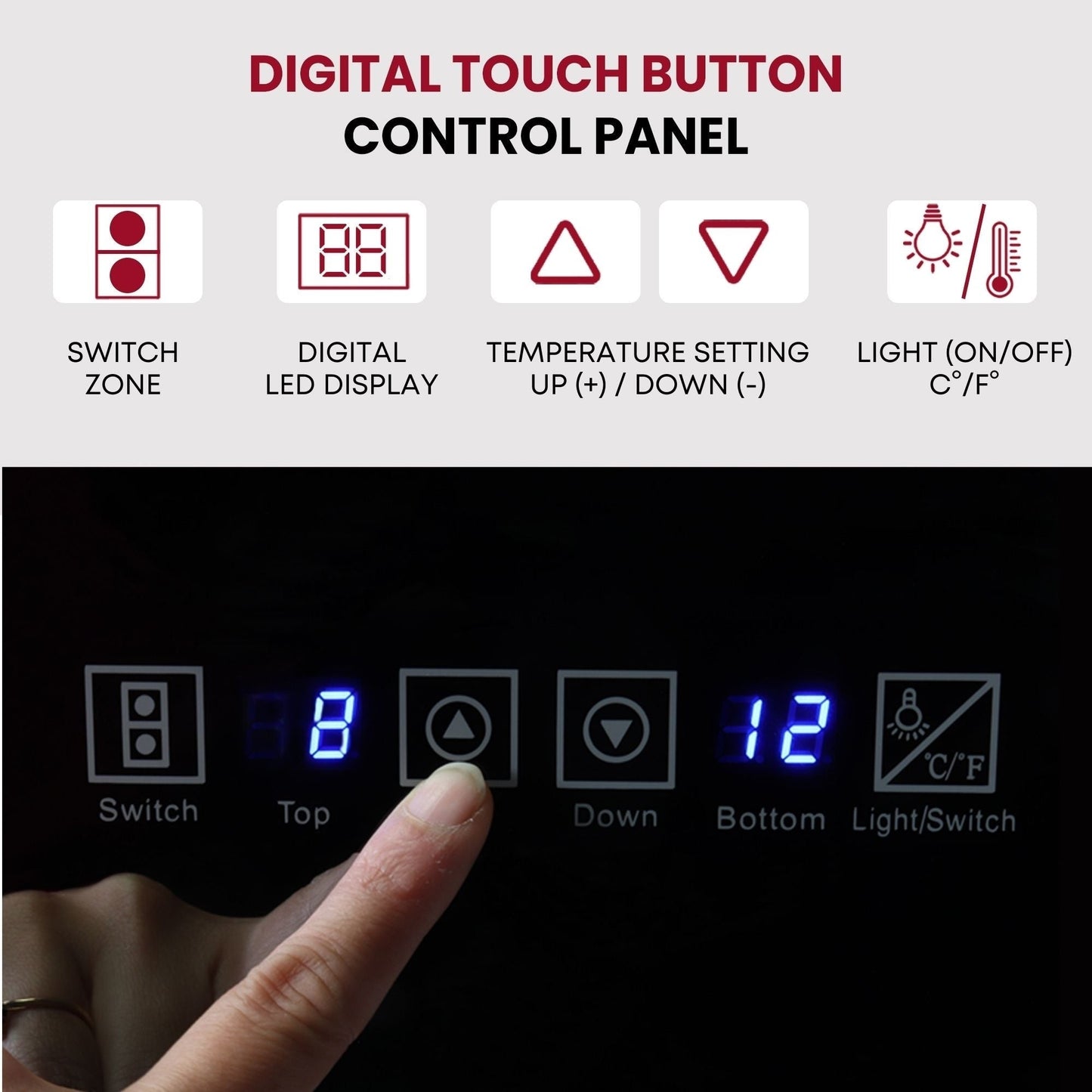 Cave à vin Koolatron 18 bouteilles, modèle Slim, double zone, réfrigérateur à vin indépendant