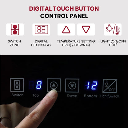 Cave à vin Koolatron 18 bouteilles, modèle Slim, double zone, réfrigérateur à vin indépendant