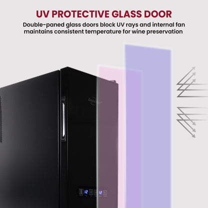 Cave à vin Koolatron 18 bouteilles, modèle Slim, double zone, réfrigérateur à vin indépendant