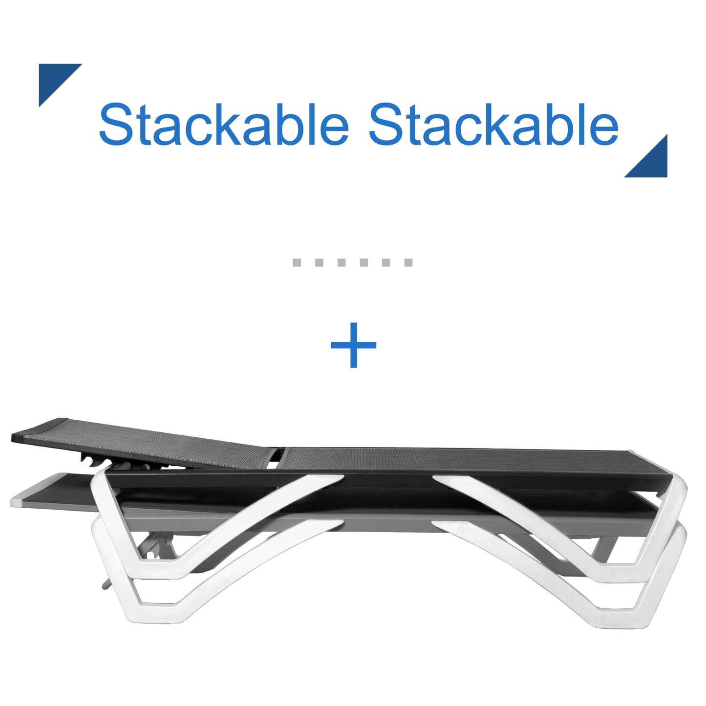 Chaise longue de jardin inclinable et réglable Kozyard Alan, entièrement en aluminium et pieds en résine de polypropylène.