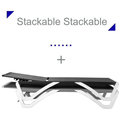 Chaise longue de jardin inclinable et réglable Kozyard Alan, entièrement en aluminium et pieds en résine de polypropylène.