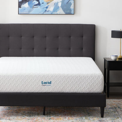 Matelas en mousse à mémoire de forme au gel Lucid Firm de 10 pouces