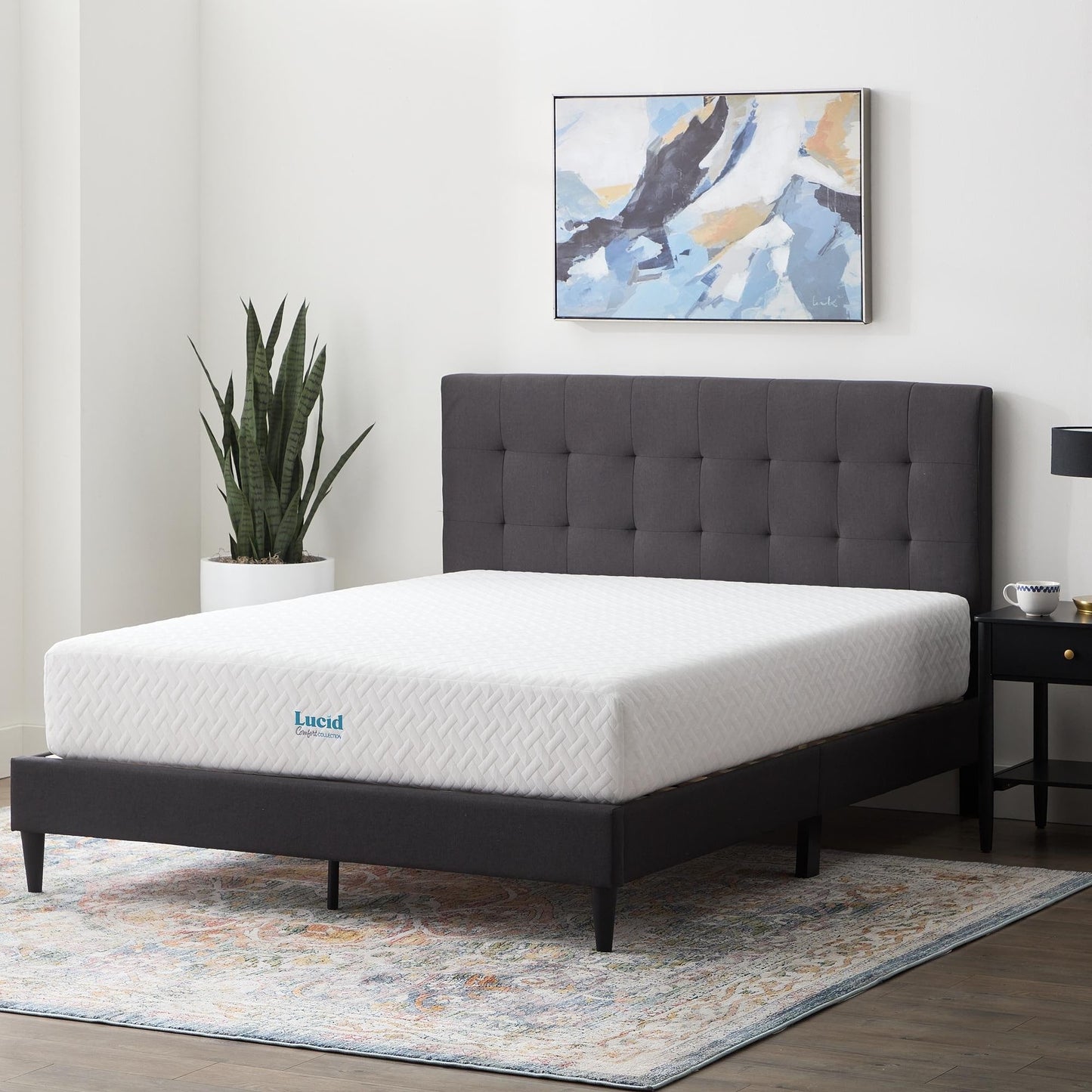Matelas en mousse à mémoire de forme au gel Lucid Firm de 10 pouces