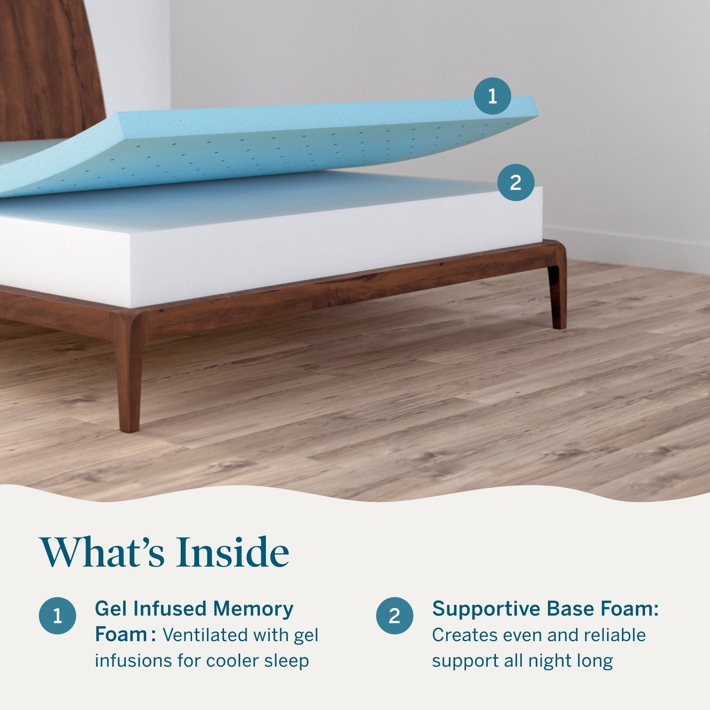 Lucid Matelas en mousse à mémoire de forme avec gel de luxe de 10 pouces