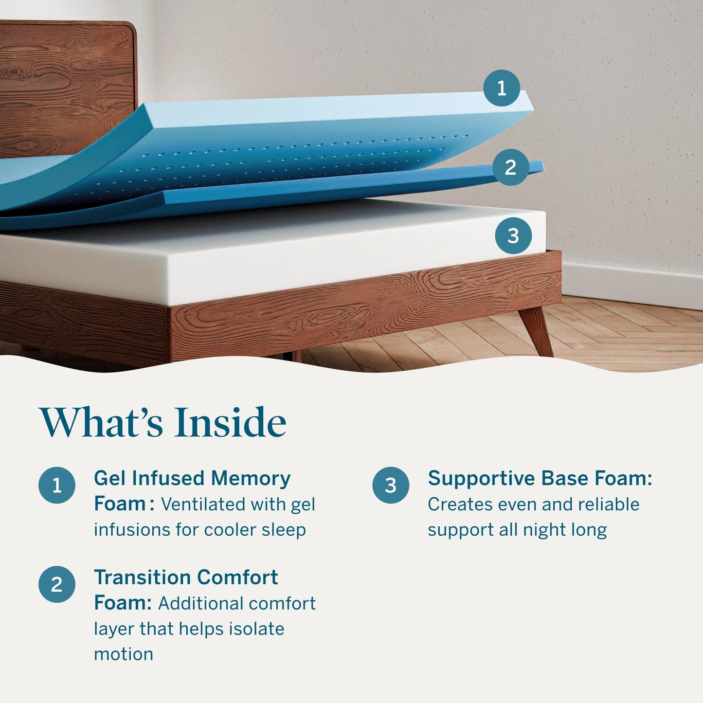 Lucid Matelas en mousse à mémoire de forme avec gel de luxe de 10 pouces