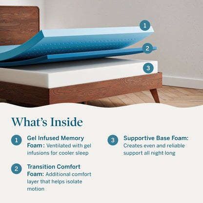 Lucid Matelas en mousse à mémoire de forme avec gel de luxe de 10 pouces