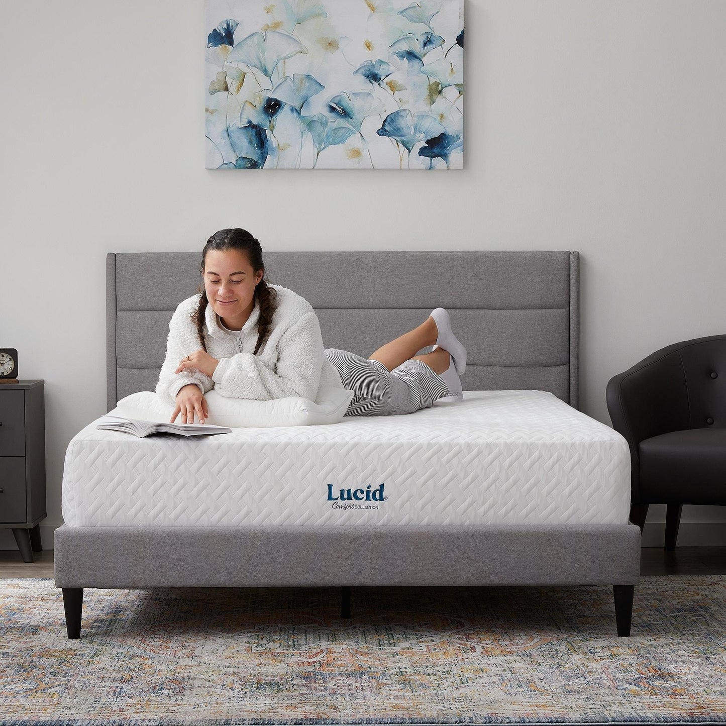 Matelas en mousse à mémoire de forme au gel ferme de 30 cm (12 pouces) Lucid