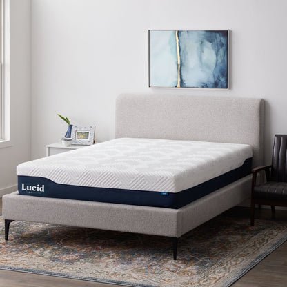Matelas hybride Lucid de 30 cm (12 pouces) avec gel et aloe vera