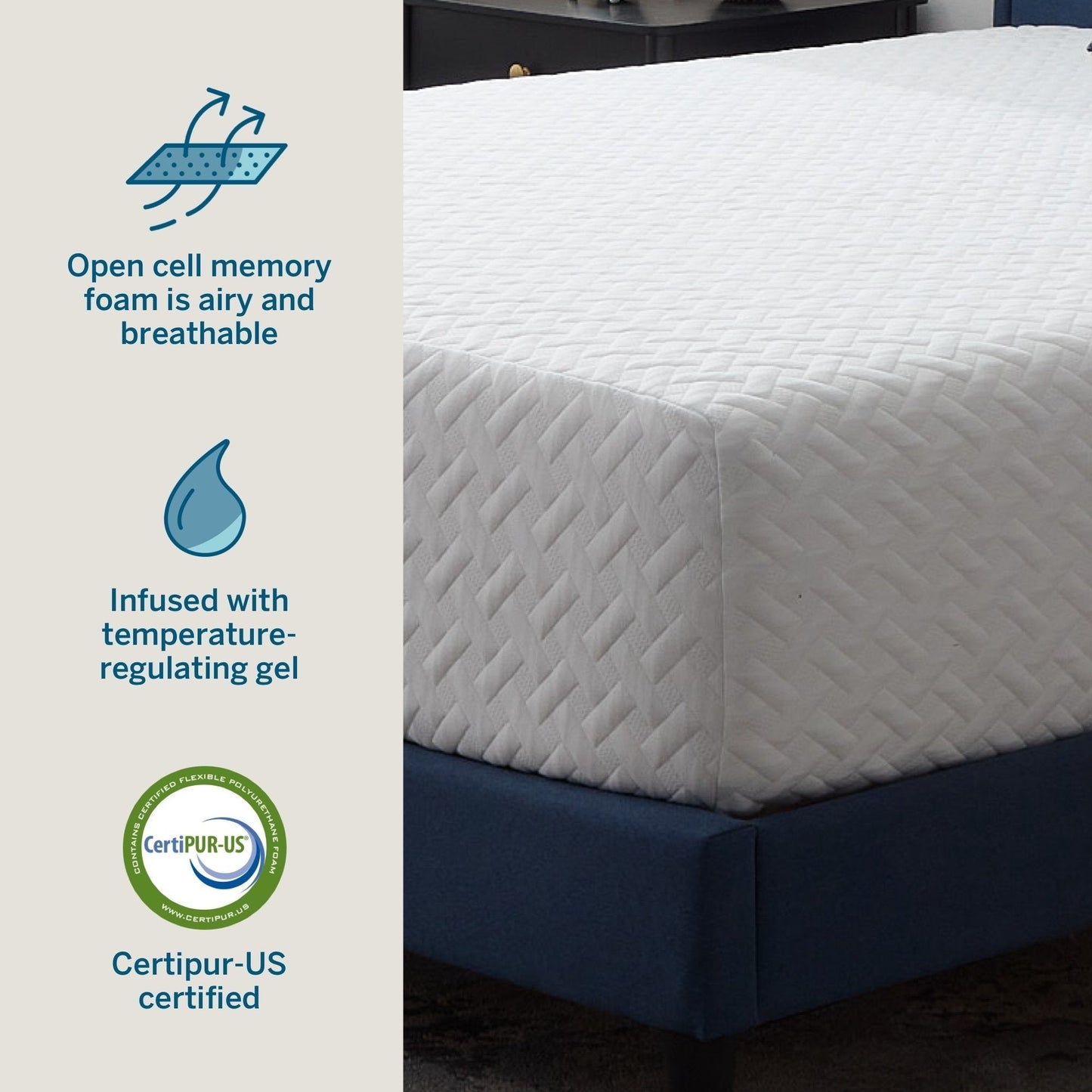 Matelas en mousse à mémoire de forme avec gel Lucid de 14 pouces