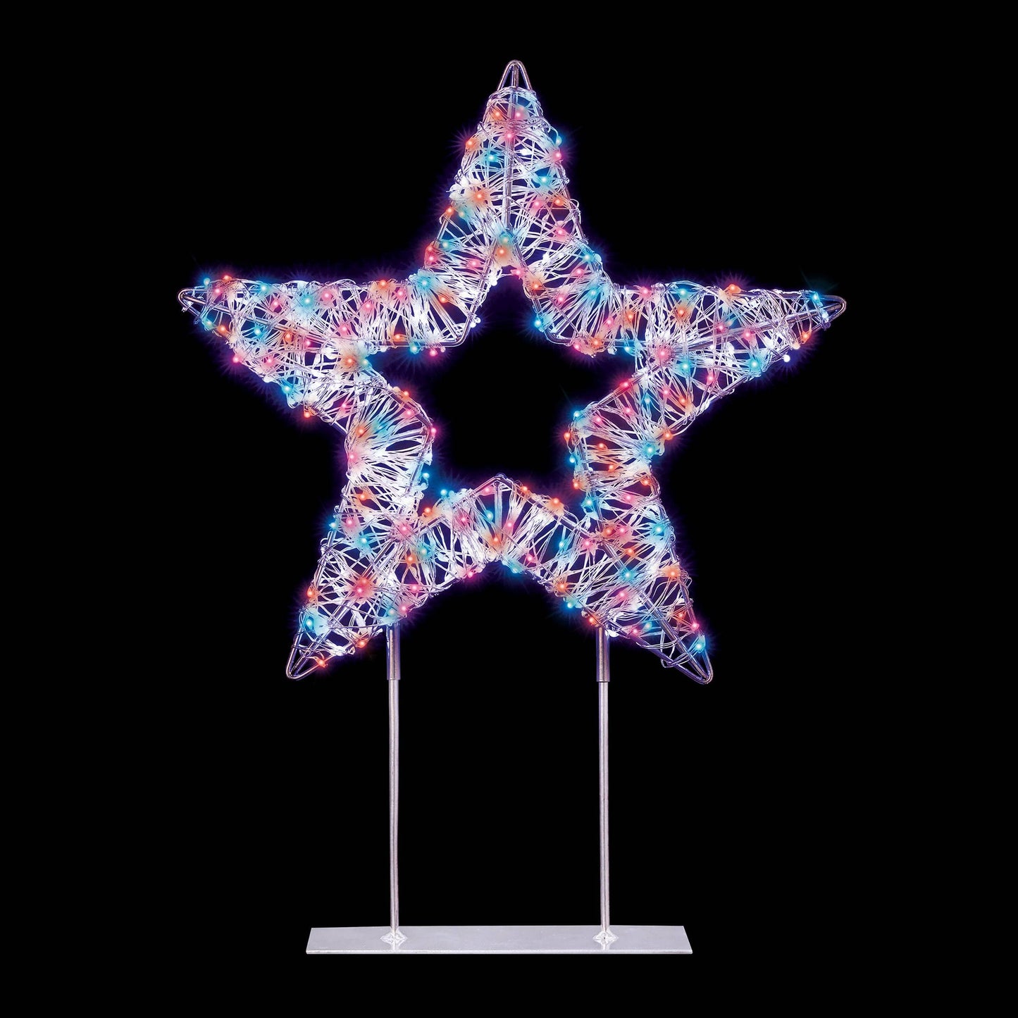Rainbow Star Table Top LED Decoration - 45cm