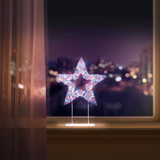 Rainbow Star Table Top LED Decoration - 45cm