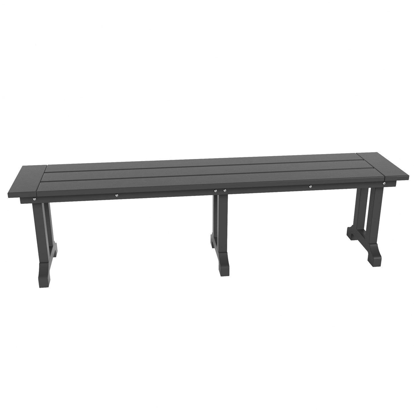Banc de patio extérieur Polytrends Laguna en HDPE, résistant aux intempéries, 65 pouces