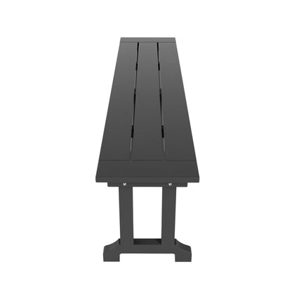 Banc de patio extérieur Polytrends Laguna en HDPE, résistant aux intempéries, 65 pouces