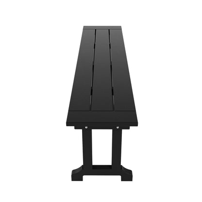 Banc de patio extérieur Polytrends Laguna en HDPE, résistant aux intempéries, 65 pouces