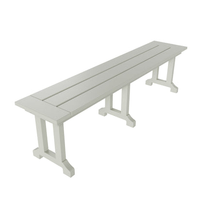 Banc de patio extérieur Polytrends Laguna en HDPE, résistant aux intempéries, 65 pouces