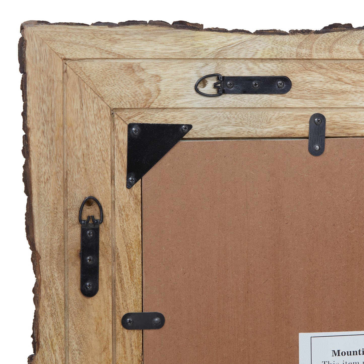 Lamont River of Goods Miroir mural rectangulaire en bois et verre, marron et beige - 39 x 1,25 x 28 pouces