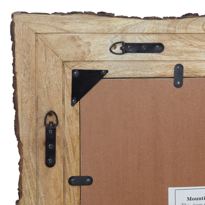 Lamont River of Goods Miroir mural rectangulaire en bois et verre, marron et beige - 39 x 1,25 x 28 pouces