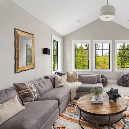 Lamont River of Goods Miroir mural rectangulaire en bois et verre, marron et beige - 39 x 1,25 x 28 pouces