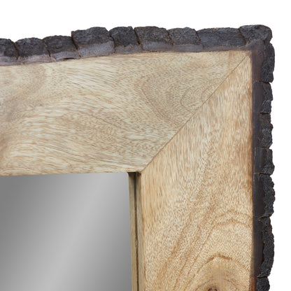 Lamont River of Goods Miroir mural rectangulaire en bois et verre, marron et beige - 39 x 1,25 x 28 pouces