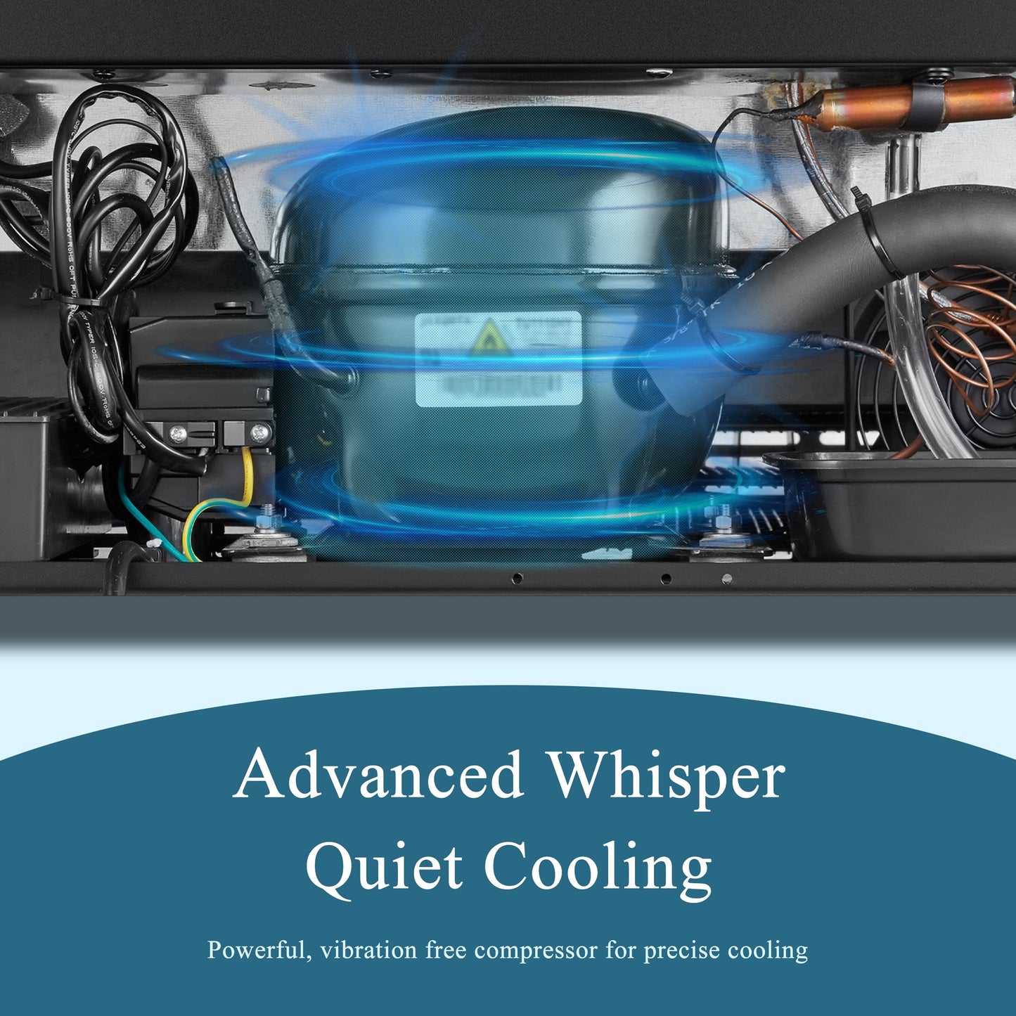 Lanbo Réfrigérateur à vin et à boissons de 24 pouces à double zone, 18 bouteilles et 55 canettes, en acier inoxydable et verre avec porte à la française