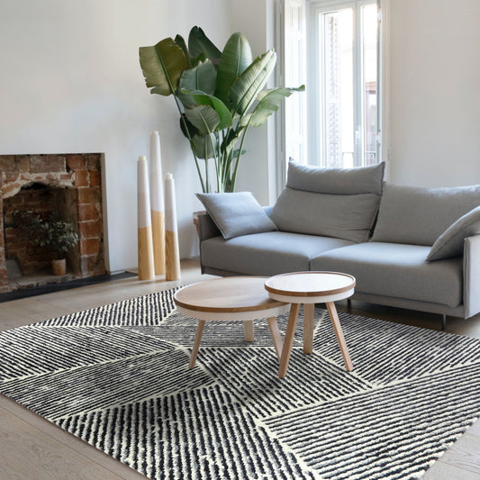 Larsen Modern Varied Stripes Area Rug