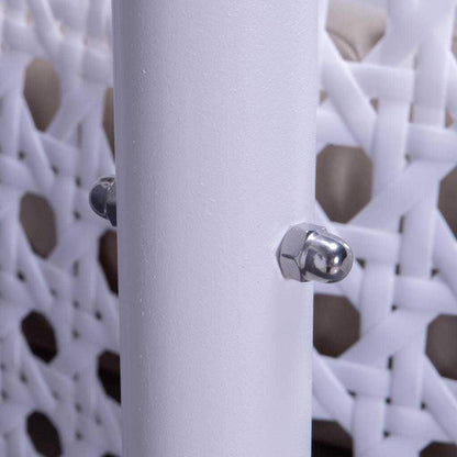 LeisureMod Chaise suspendue en forme d'œuf pour 2 personnes avec support - Hamac balançoire en rotin tressé pour intérieur/extérieur avec coussins