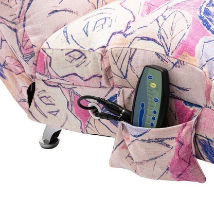 Linen Massage recliner Interior with remote control, ergonomic electric massage recliner, 5 modes