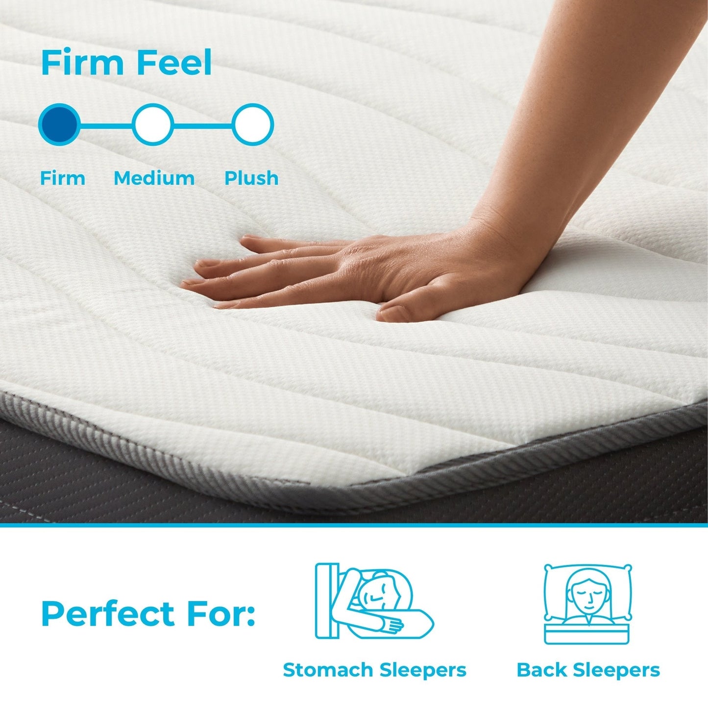 Matelas hybride en mousse à mémoire de forme au gel ferme de 20 cm (8 po) Linenspa