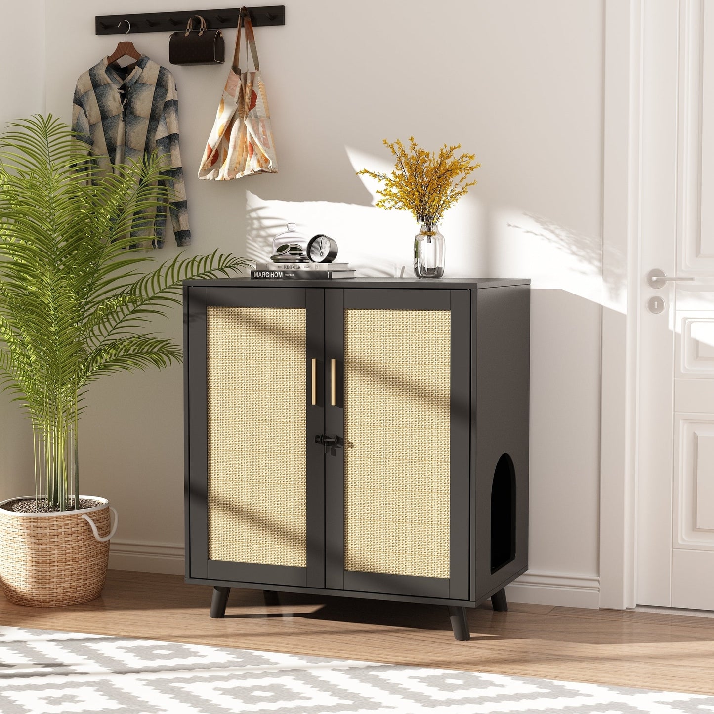 Abri pour litière, meuble pour litière de chat, table d'appoint, table de canapé