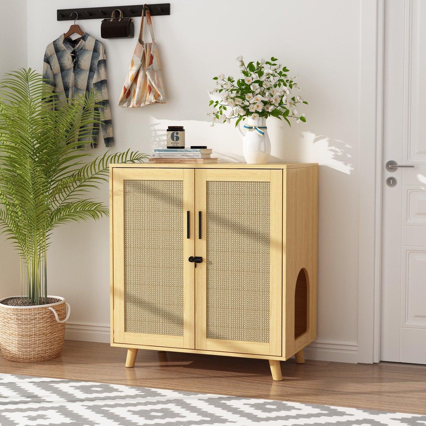 Abri pour litière, meuble pour litière de chat, table d'appoint, table de canapé