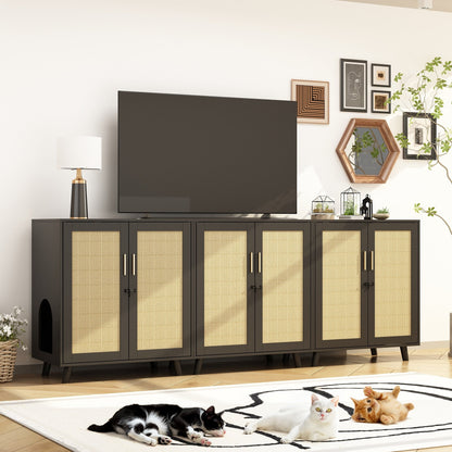 Abri pour litière, meuble pour litière de chat, table d'appoint, table de canapé