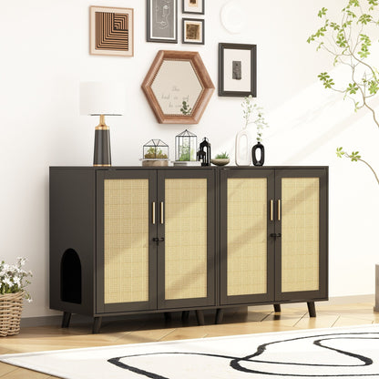 Abri pour litière, meuble pour litière de chat, table d'appoint, table de canapé