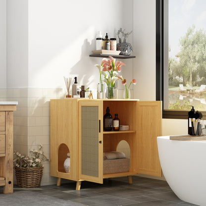 Abri pour litière, meuble pour litière de chat, table d'appoint, table de canapé