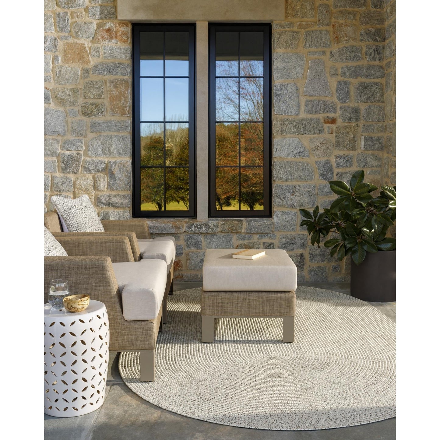 Livabliss Chesapeake Bay Country Stripe Outdoor Area Rug