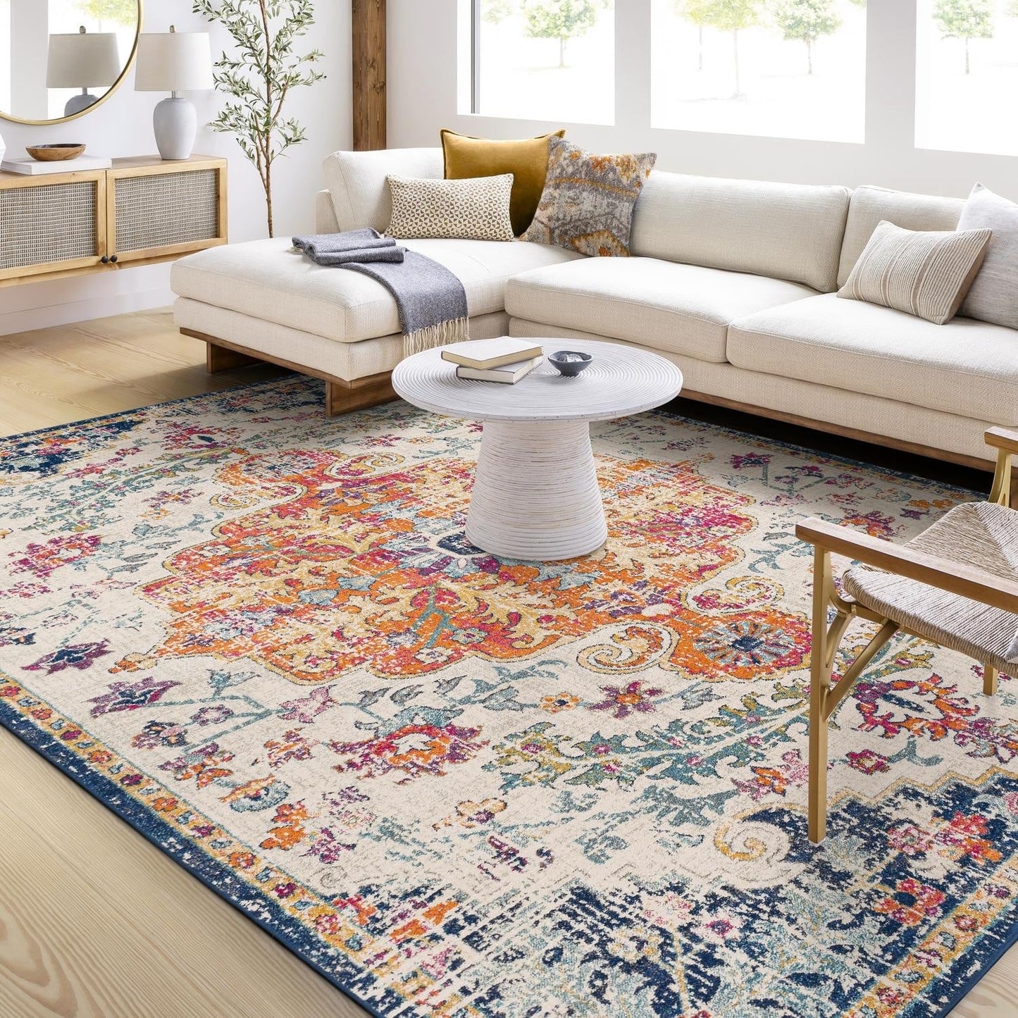 Livabliss Harput Updated Traditional Medallion Area Rug