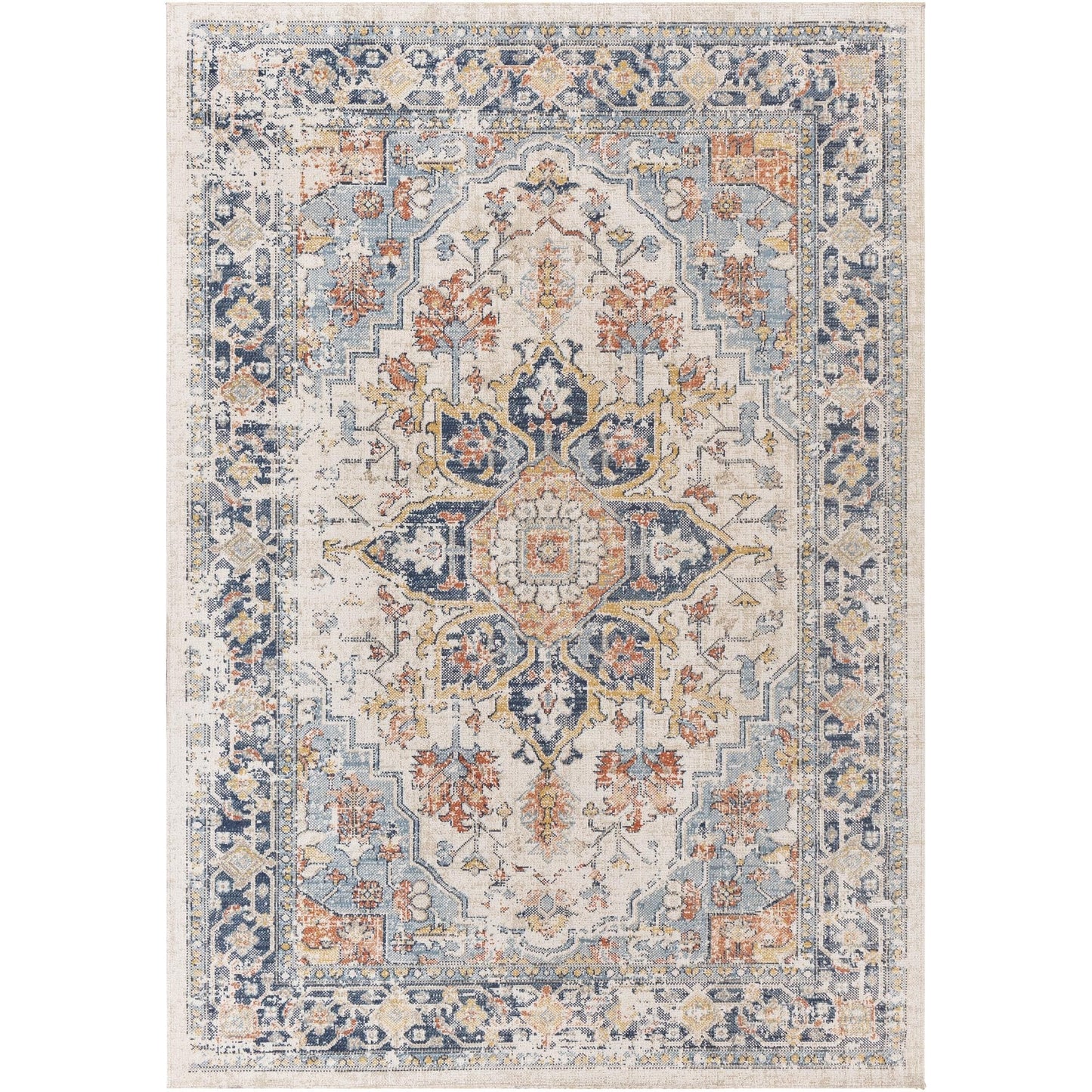 Livabliss Huntington Beach Updated Traditional Medallion Outdoor Area Rug