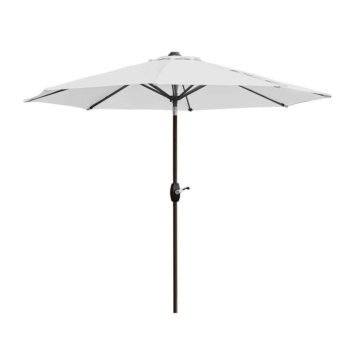Parasol de terrasse Lopes de 2,7 m avec socle à poids bronze inclus.