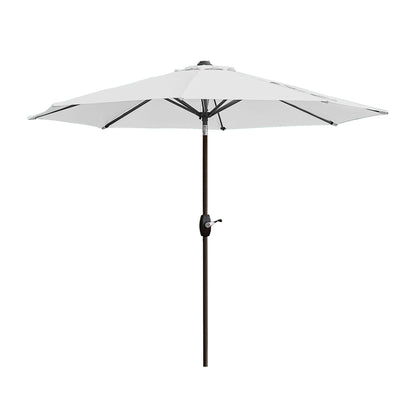 Parasol de terrasse Lopes de 2,7 m avec socle à poids bronze inclus.