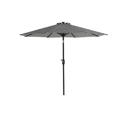 Parasol de terrasse Lopes de 2,7 m avec socle à poids bronze inclus.