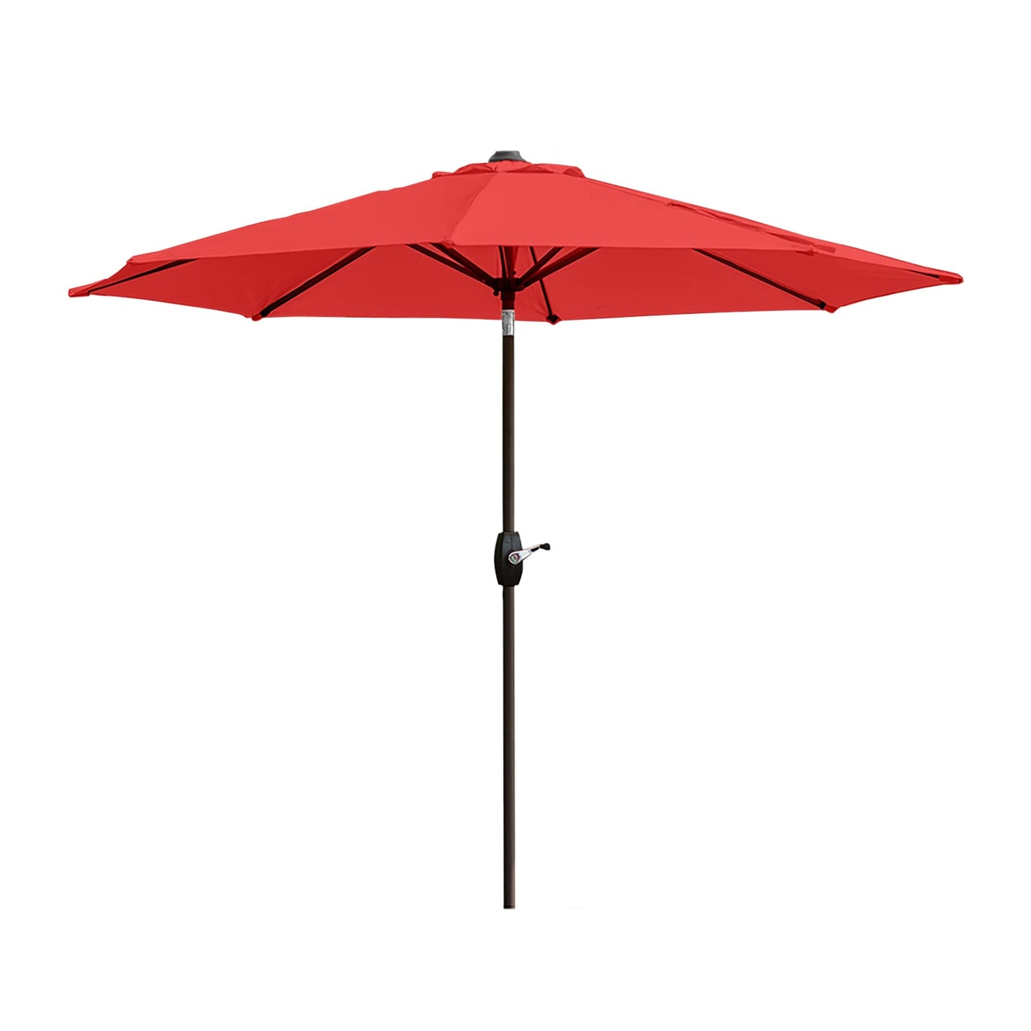 Parasol de terrasse Lopes de 2,7 m avec socle à poids bronze inclus.