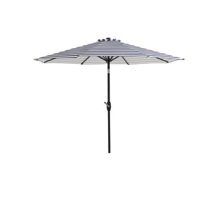 Parasol de terrasse Lopes de 2,7 m avec socle à poids bronze inclus.