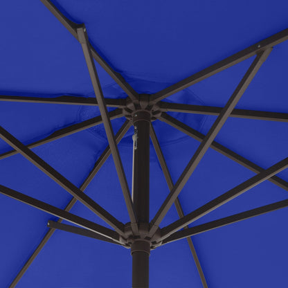 Parasol de terrasse Lopes de 2,7 m avec socle à poids bronze inclus.