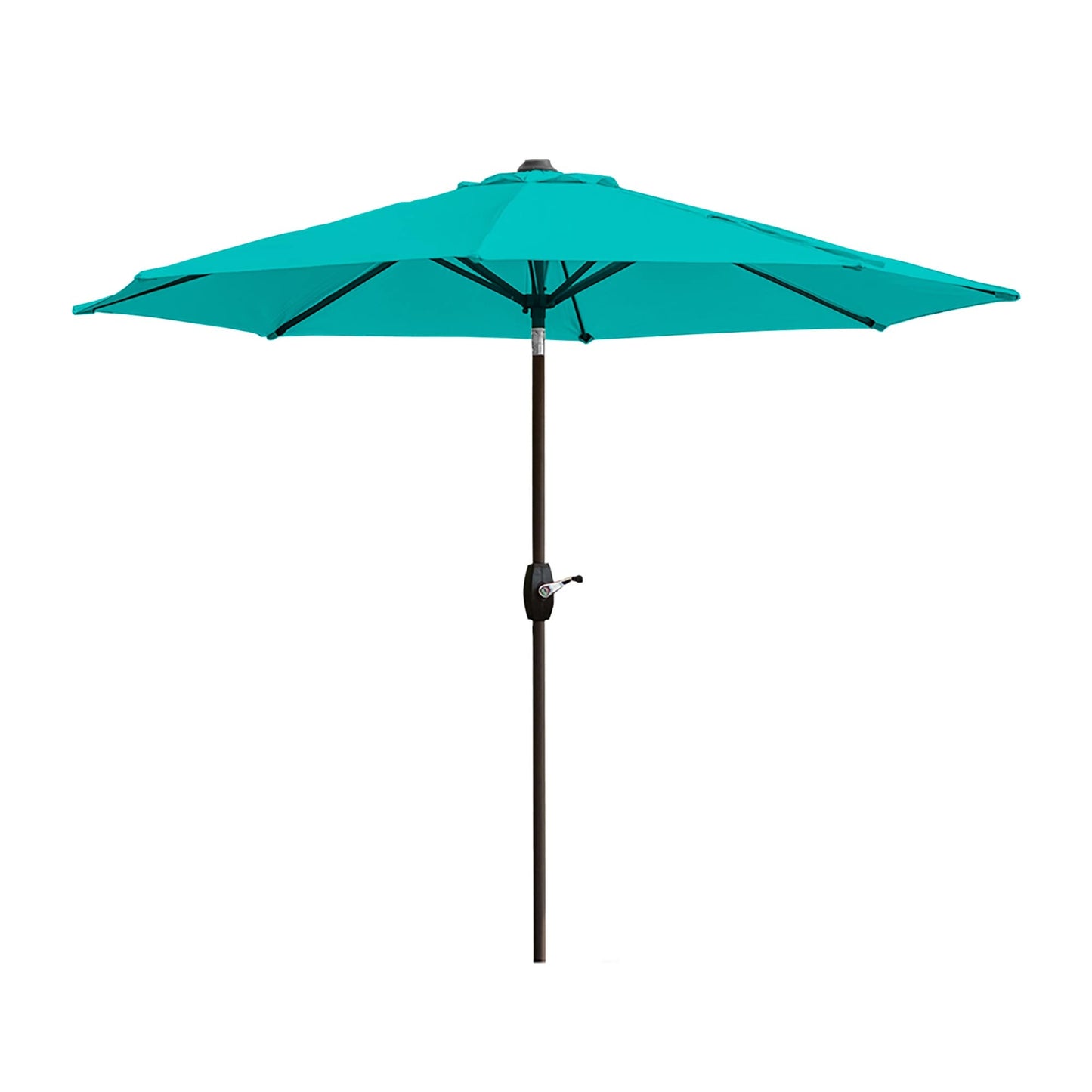 Parasol de terrasse Lopes de 2,7 m avec socle à poids bronze inclus.