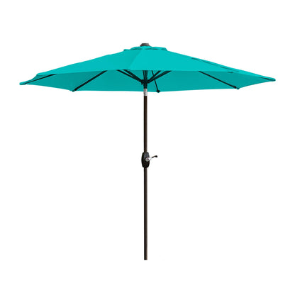 Parasol de terrasse Lopes de 2,7 m avec socle à poids bronze inclus.