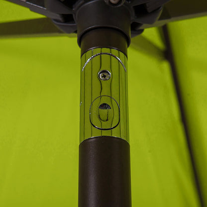 Parasol de terrasse Lopes de 2,7 m avec socle à poids bronze inclus.