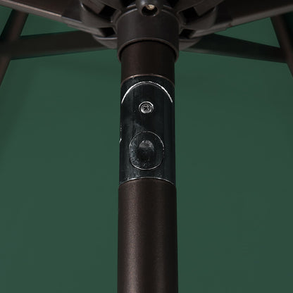 Parasol de terrasse Lopes de 2,7 m avec socle à poids bronze inclus.