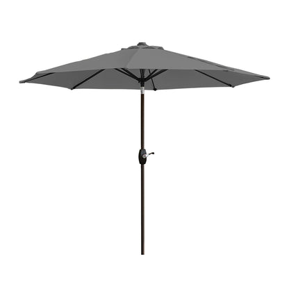 Parasol de terrasse Lopes de 2,7 m avec socle à poids bronze inclus.