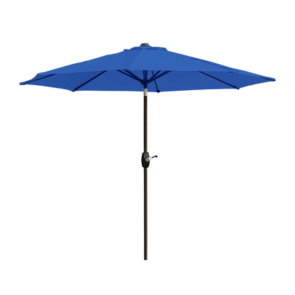 Parasol de terrasse Lopes de 2,7 m avec socle à poids bronze inclus.